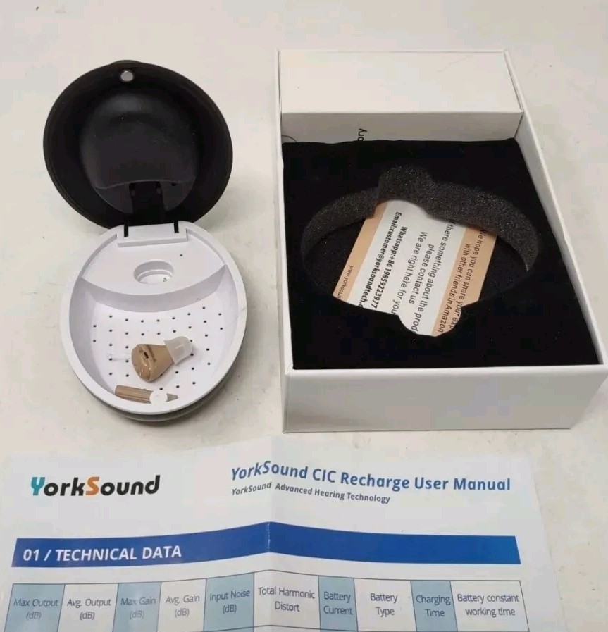 York Sound Hearing Aid Amplifier, For Left Or Right Ear