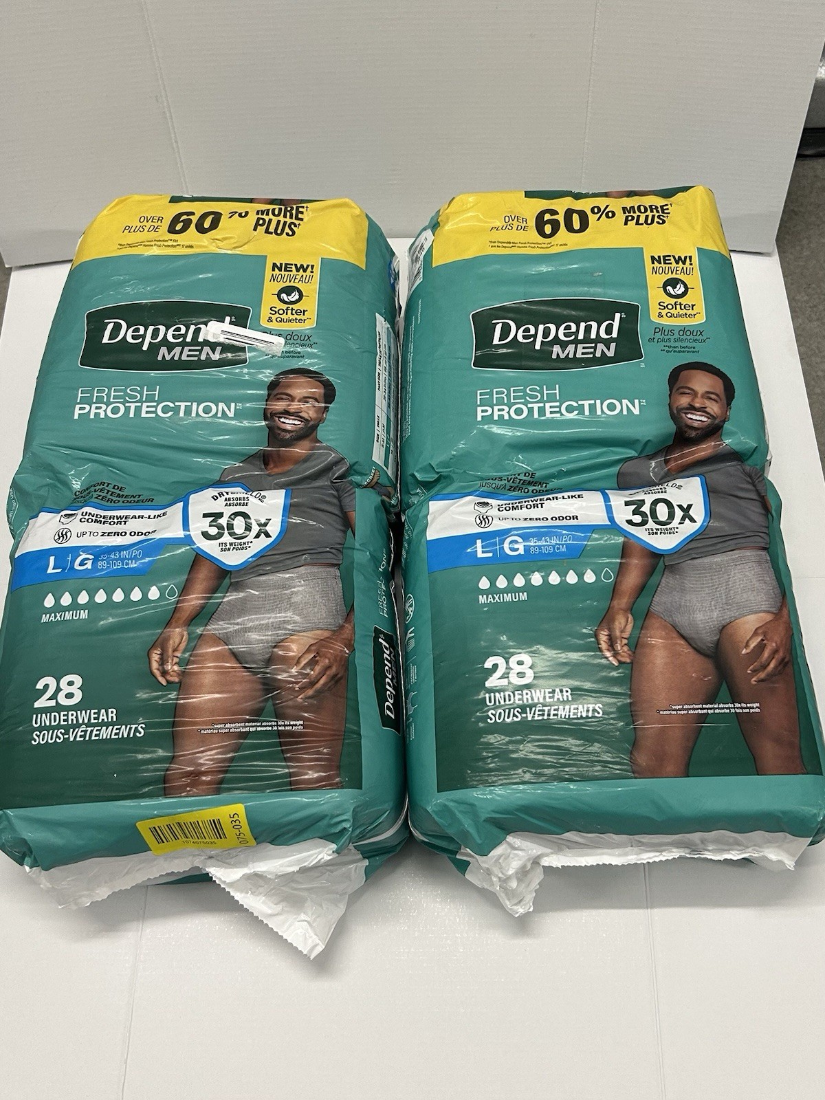 56 Count Depend Men’s Large Incontinence Underwear Maximum Protection