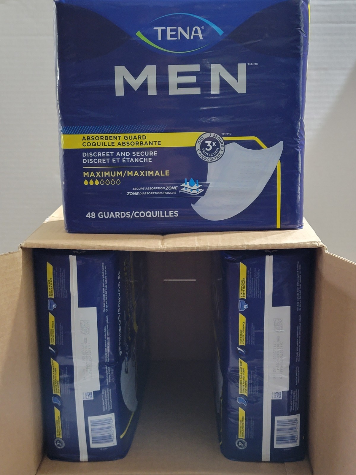 TENA Incontinence Men’s Guards Bladder Control Pads 144 Count Maximum Absorbancy