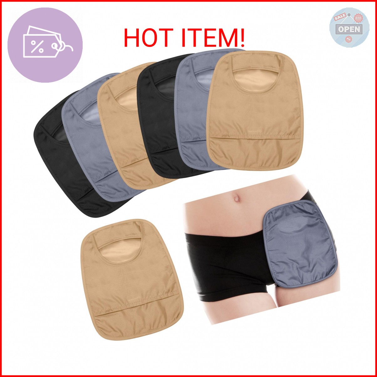 Nuenen 6 Pcs Ostomy Bag Covers Waterproof Ostomy Shower Cover Stretchy Lightweig