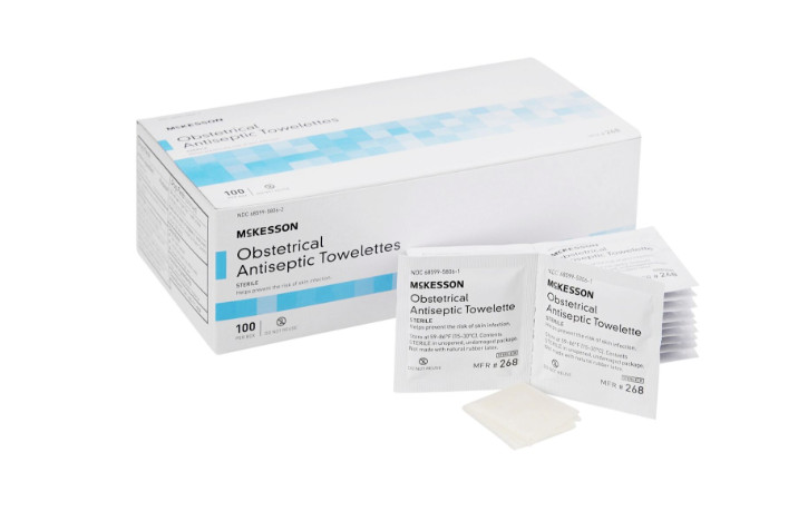 Obstetrical BZK Wipes 5 x 7″ 268 10 Pack of 1000 Wipes – Individually Wrapped