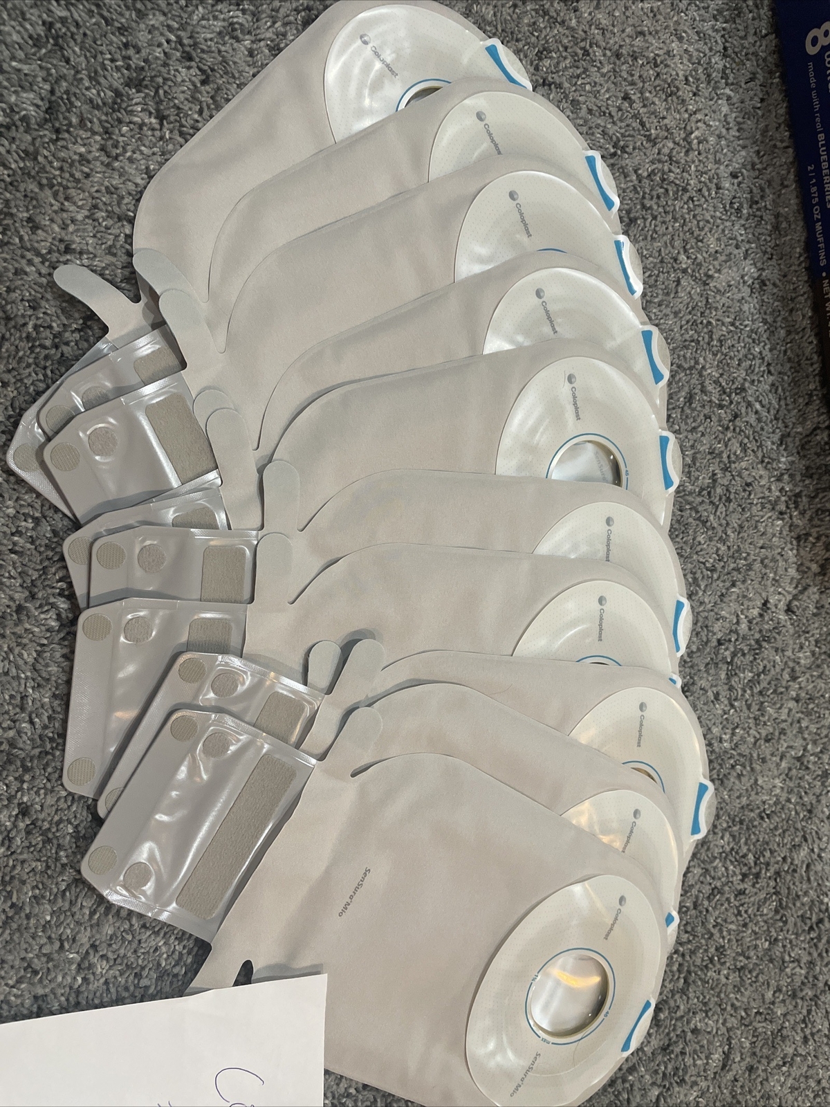 Lot Of 10 Coloplast Ostomy Pouches Wide Outlet 1 9/16” Precut