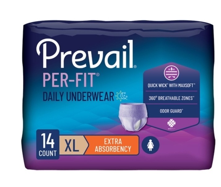 New 2025 Prevail Diapers No Tabs Adult Pull Ups 14X4 Packs (56 Count)