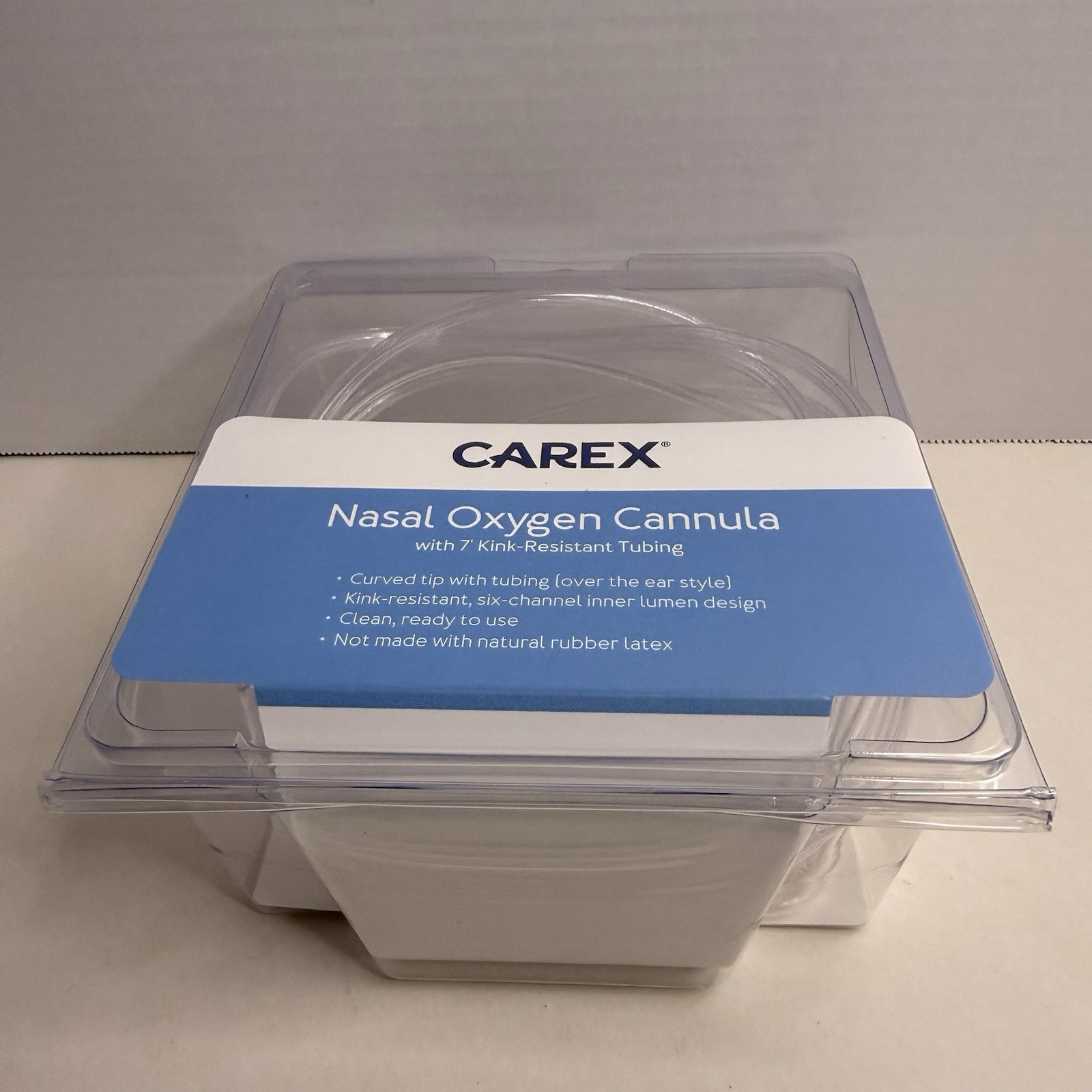 Carex Nasal Oxygen Cannula 7ft Kink Resistant Tubing Latex Free NEW