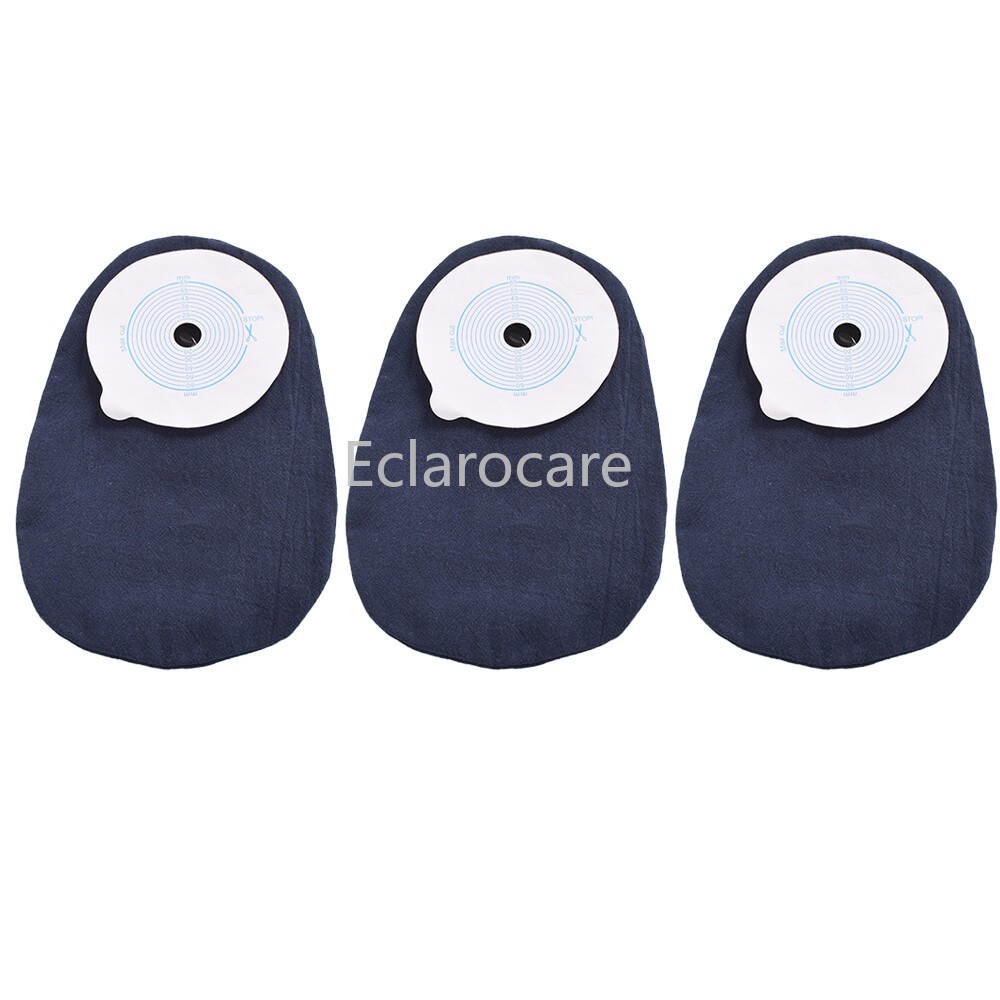 3x Ostomy Bag Covers Washable Ostomy Shower Cover Stretchy Stoma Coat Detachable