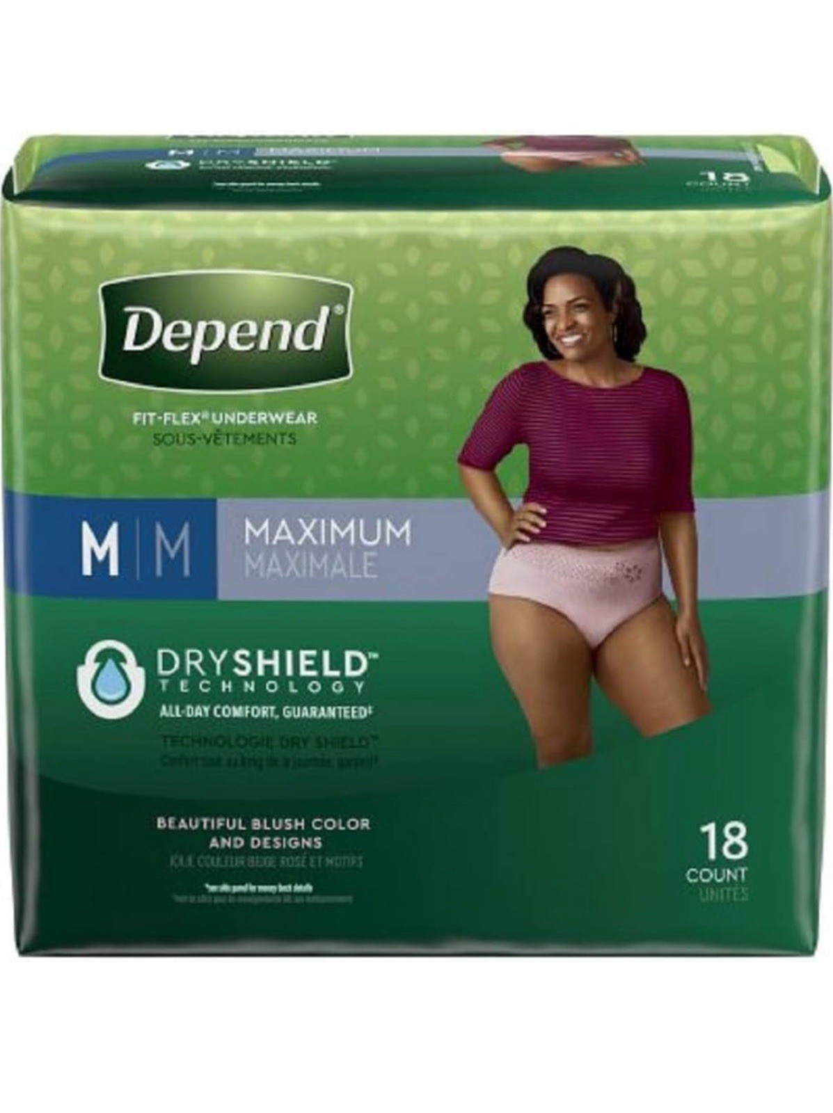 Depend FIT-FLEX Adult Underwear Pull On Medium, 47932 – 2- 18 Packs
