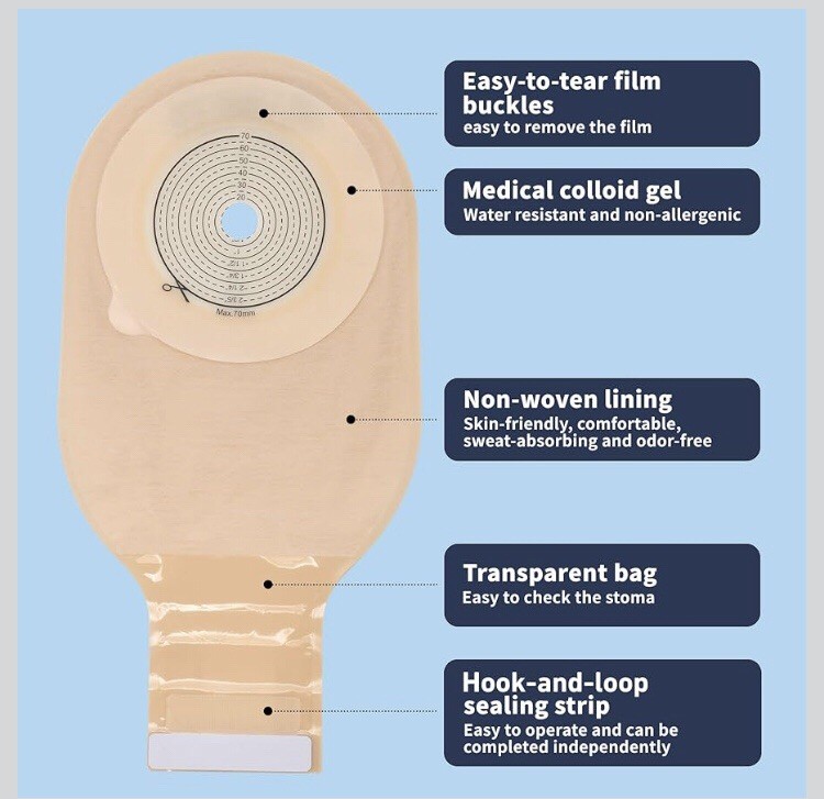 NEW!! 20 Pc Colostomy Bag, Stoma Care Cut To Fit NON TOXIC 4/7/27