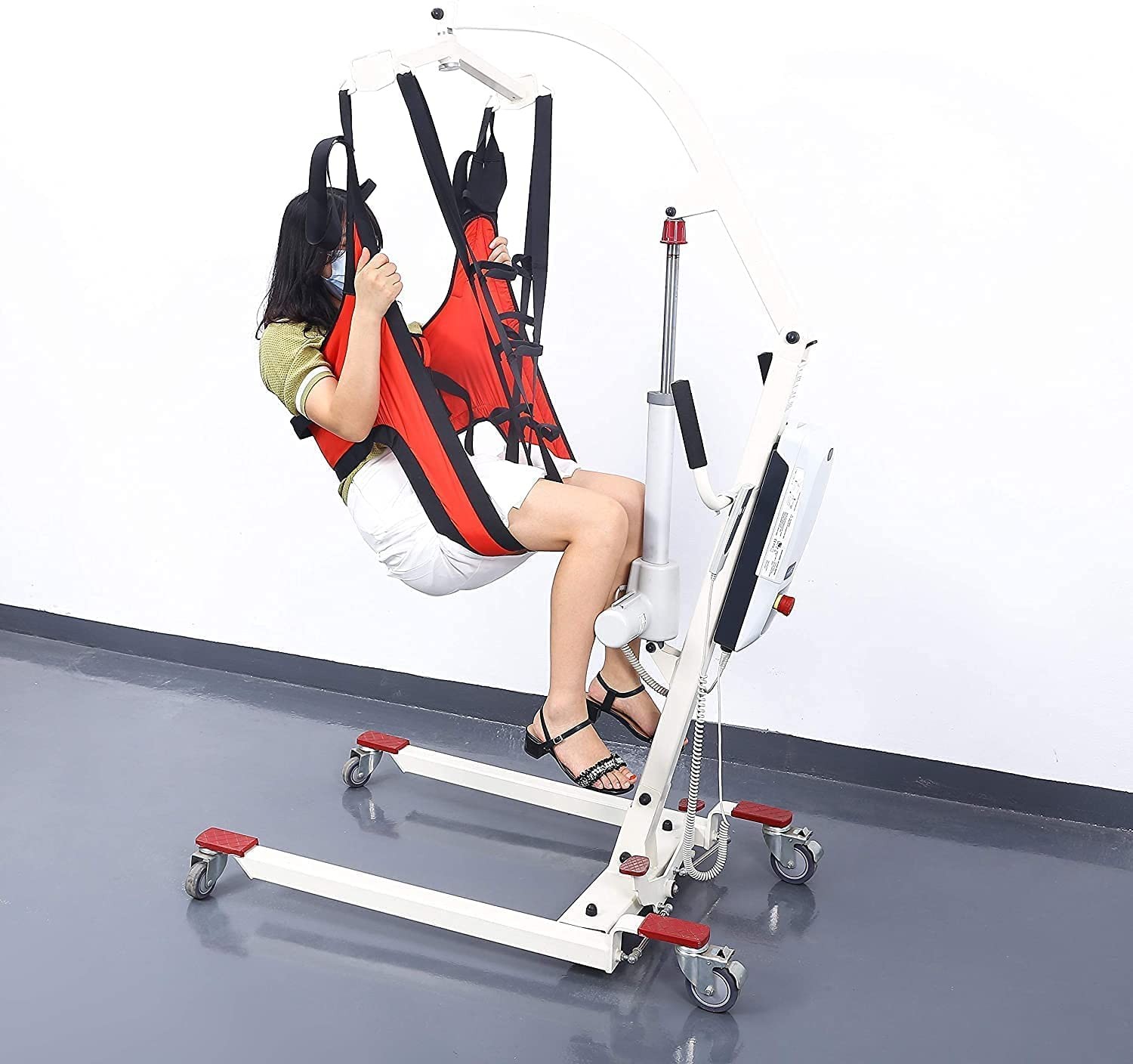 Lift Sling, Medical Patient Slings with Commode Cutout, Four XL, Red