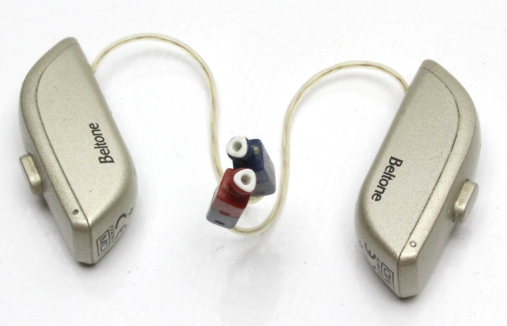 Beltone CAR46A Rechargeable RIE Digital Hearing Aid Bluetooth FCC X26CAR46A