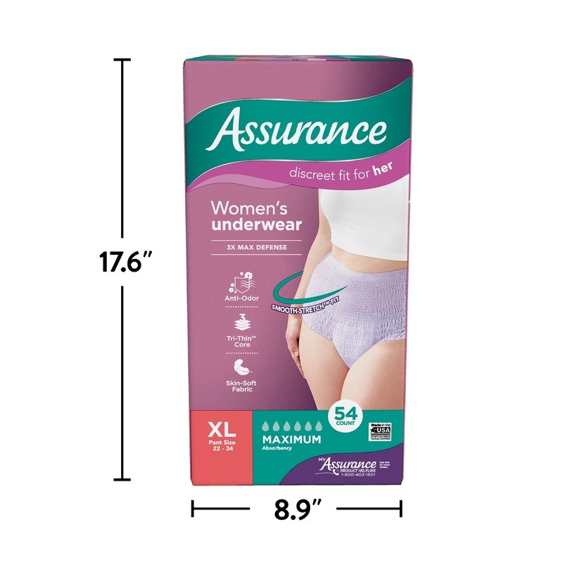 Incontinence Underwear Women Maximum Absorbency Comfort Fit Breathable Anti-Odor