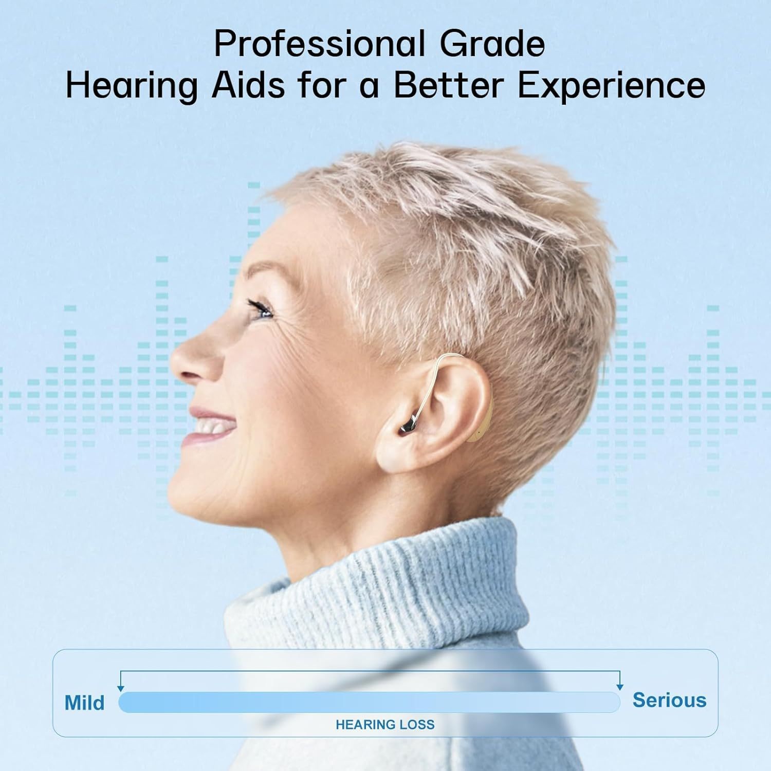 NEW Invisible Hearing Aid, 6 Levels of Volume, 2 Modes of Noise Cancellation
