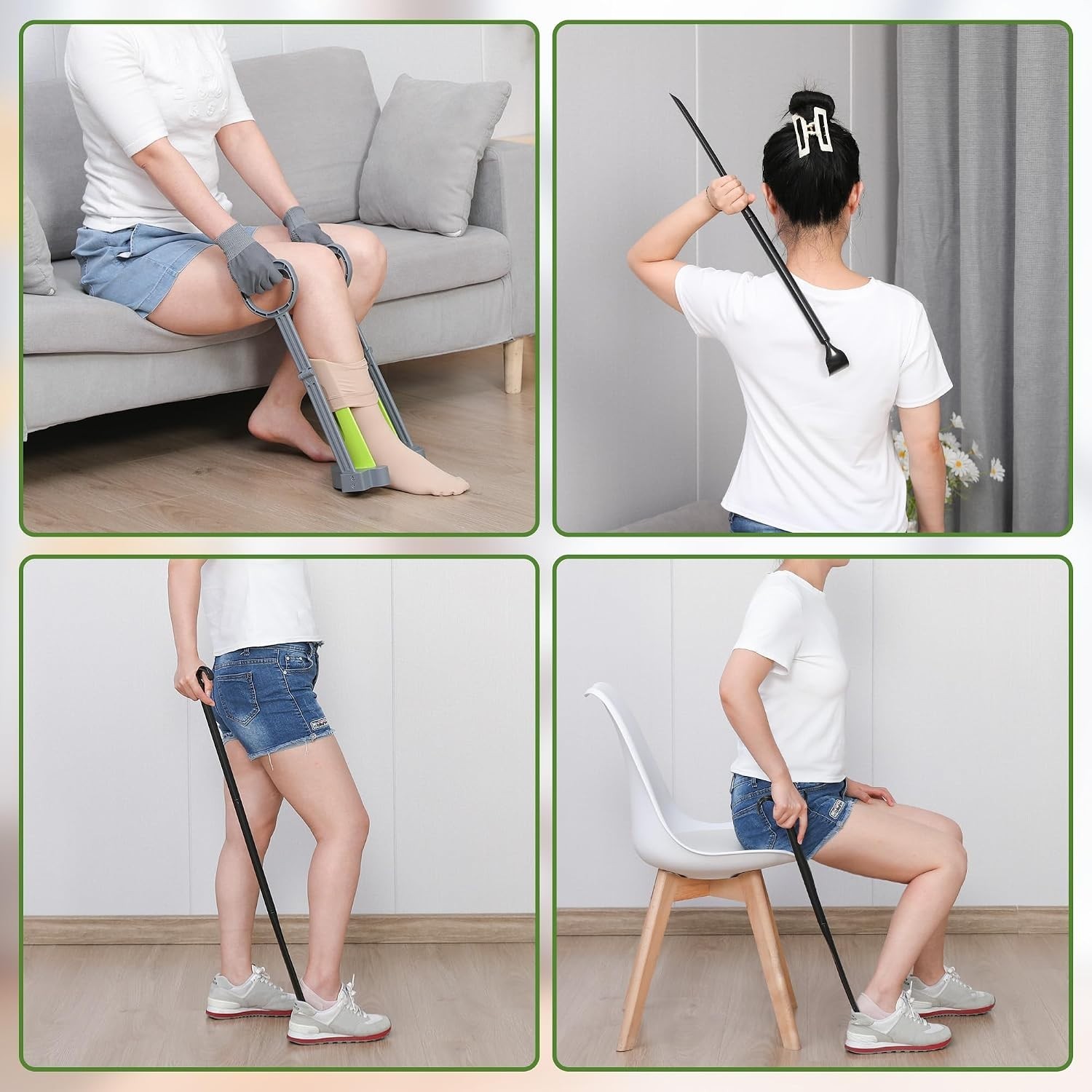 Compression Sock Aid Device with Detachable Dressing Pole – For Limited Mobility