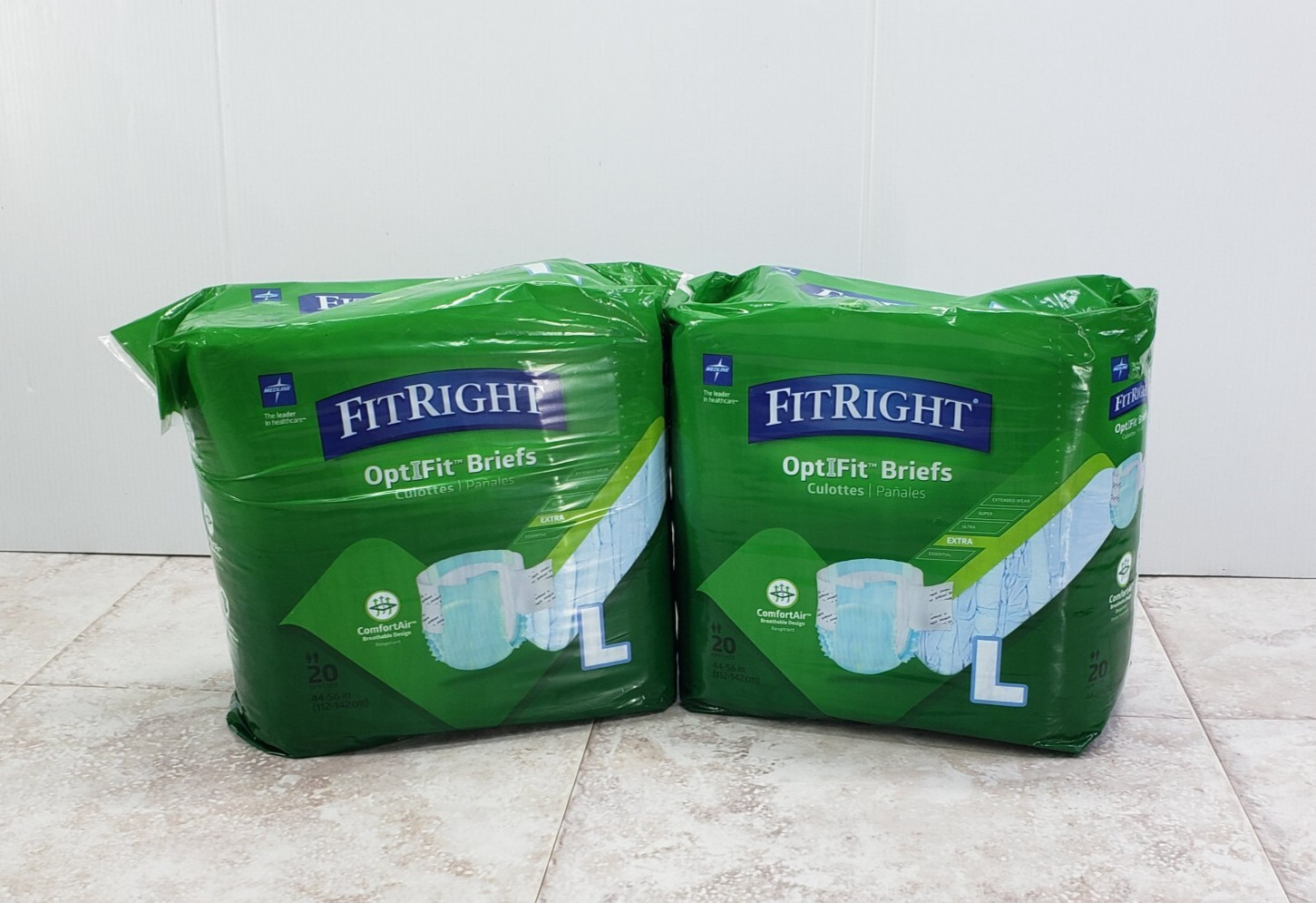 Adult Bundle Lot Comfortair Fitright Medline Optifit Pull Tab Briefs 40 Ct Sz L