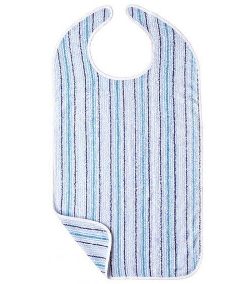 (2 PK) Long Adult Bib 2XL Length 22×42 Washable Super Absorbent EZ Tie