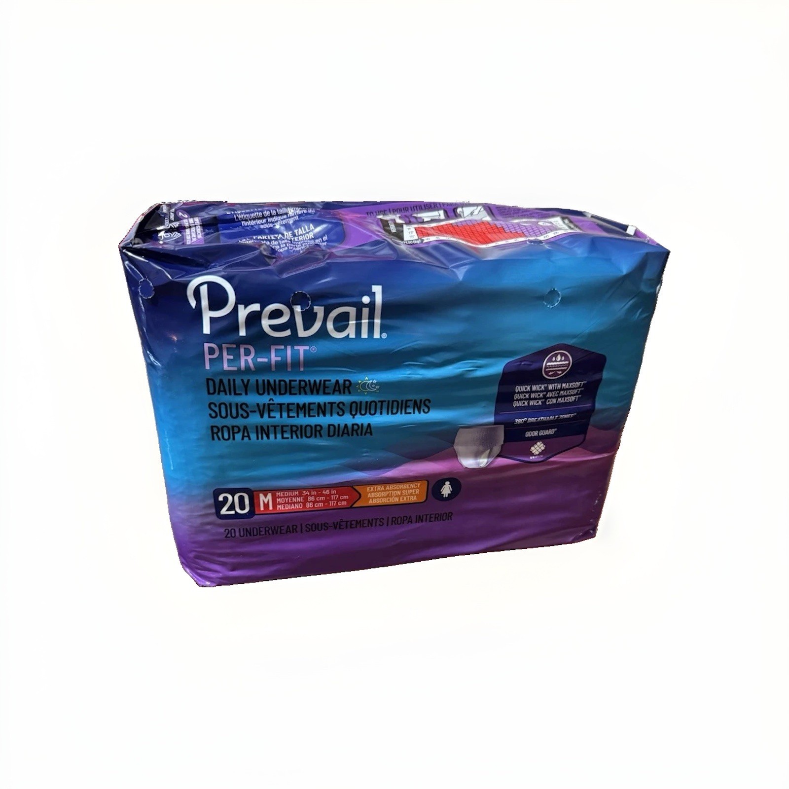 Prevail Day & Night Adult Protective Underwear Medium (20 Count) – New & Sealed