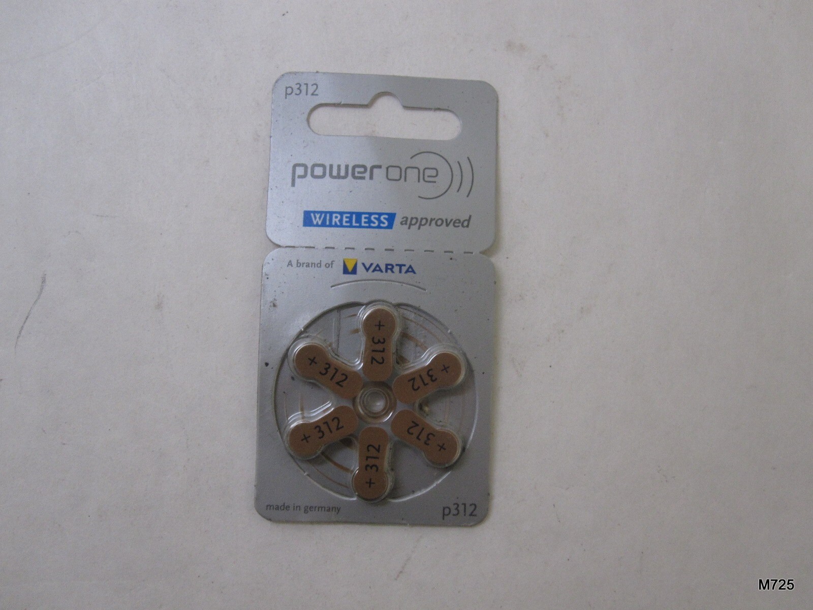 1 Pack of 6 (6 Qty) Powerone P 312 Hearing Aid Batteries. 04043752177459