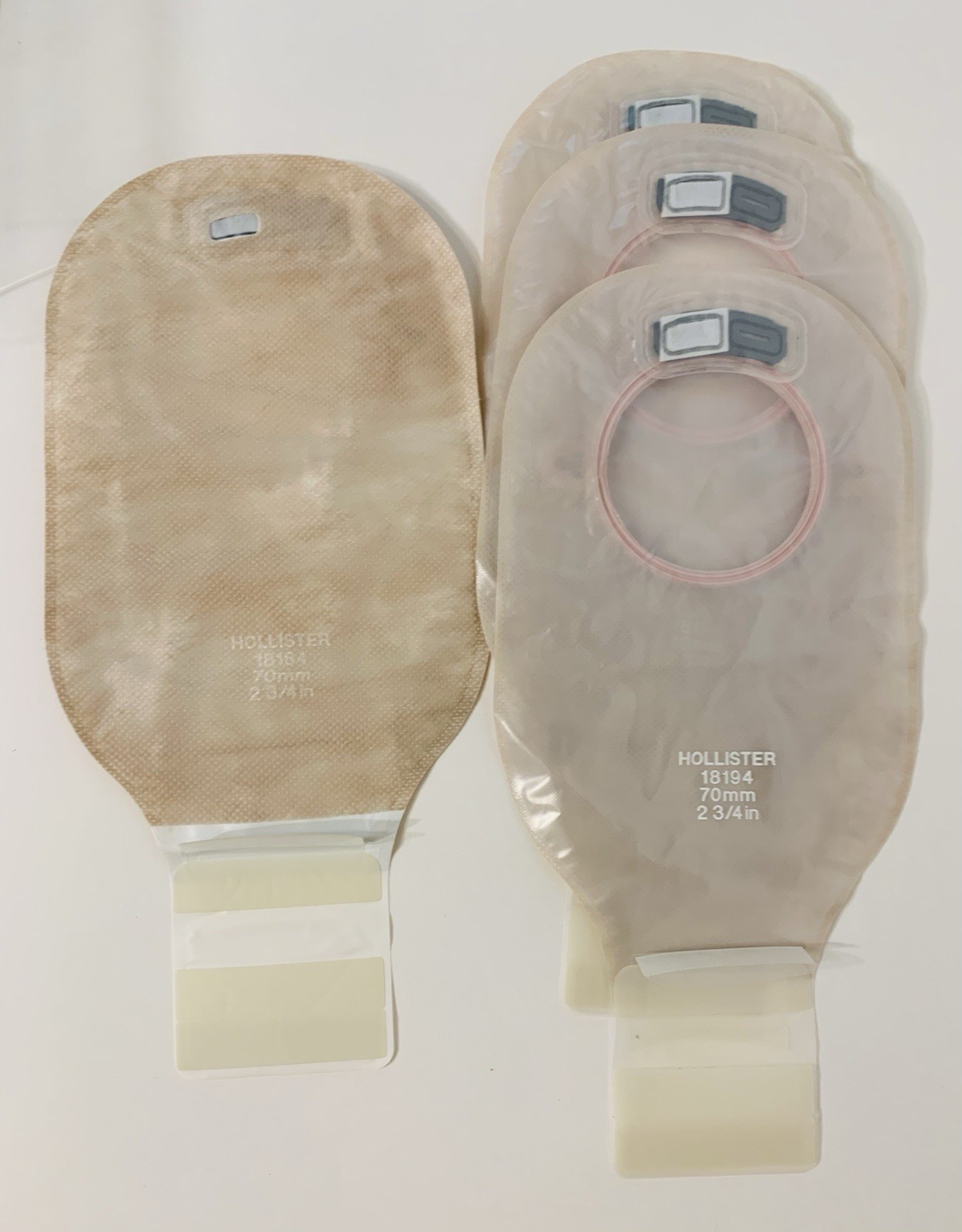 4 Hollister 18194, 18184 New Image Drainable Pouches 2-3/4″ Pack/4 Pouches