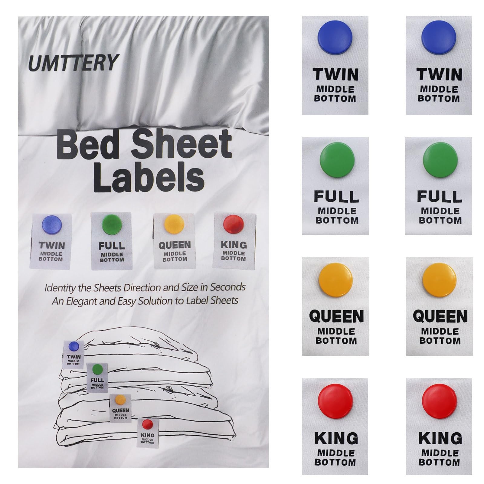 Bed Labels for Bedding,Identity The Sheets Direction and Size in Seconds, an …