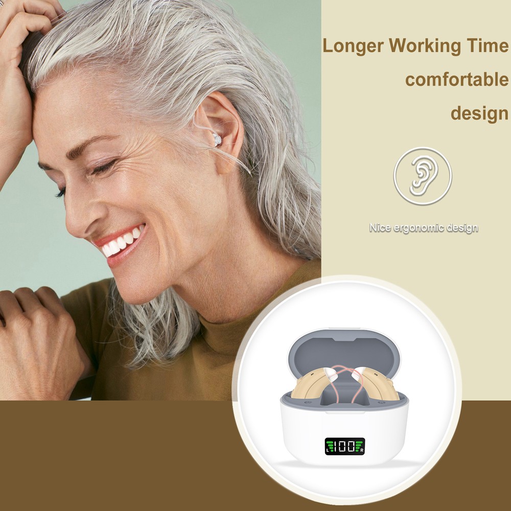 Hearing Aids Digital Rechargeable Hearing Aid for Seniors with Hearing Loss Easy