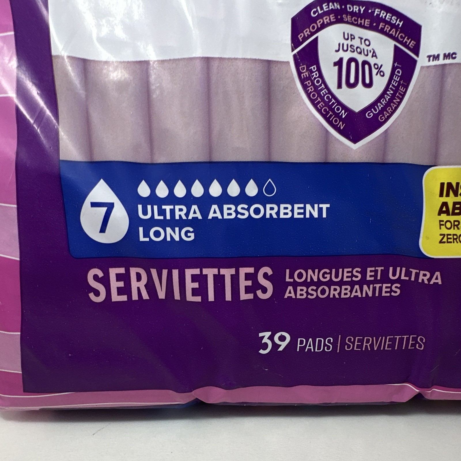 Poise Fresh Protection Incontinence Pads Women Size 7 Ultra Long 39 Ct