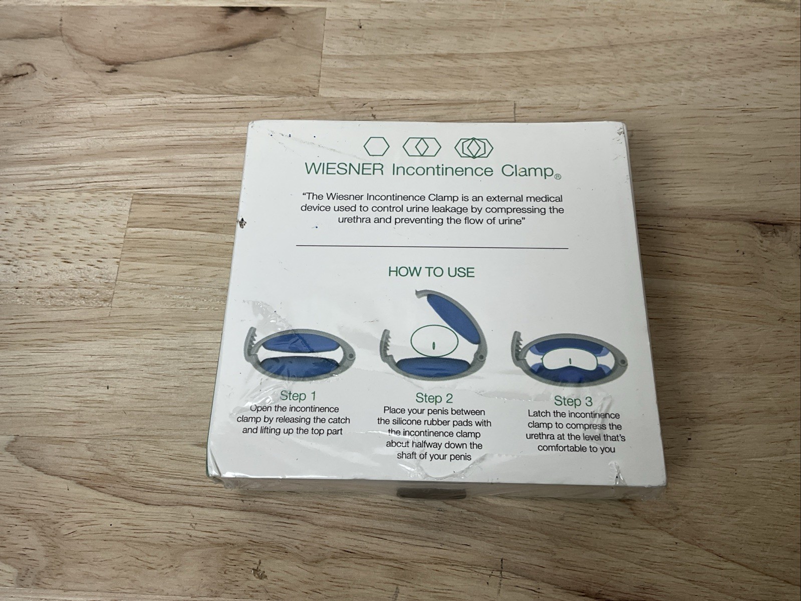 NEW GENUINE WIESNER Incontinence Clamp Penile Clamp 3 Adjustable Sizes COMFORT!