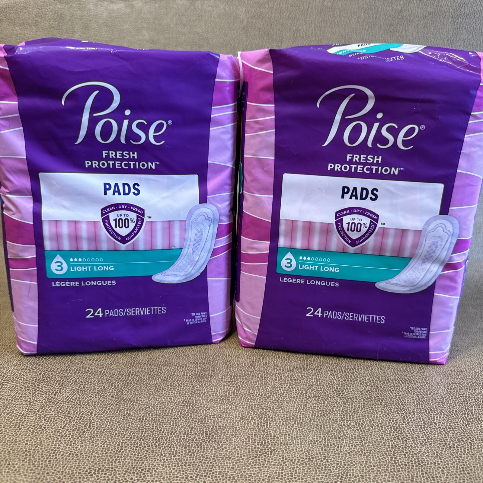 Poise 19906 Incontinence Ultra Thin Long Pads – 24 Count 2 Packs