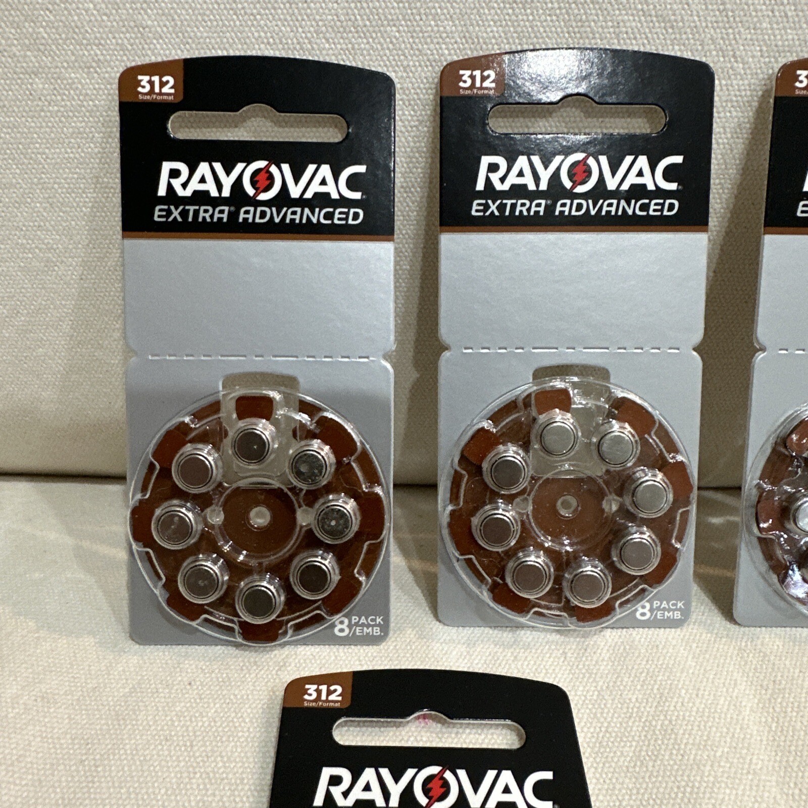 Size 312 Rayovac Extra Advanced Hearing Aid Batteries – 7 Pack 54Pcs