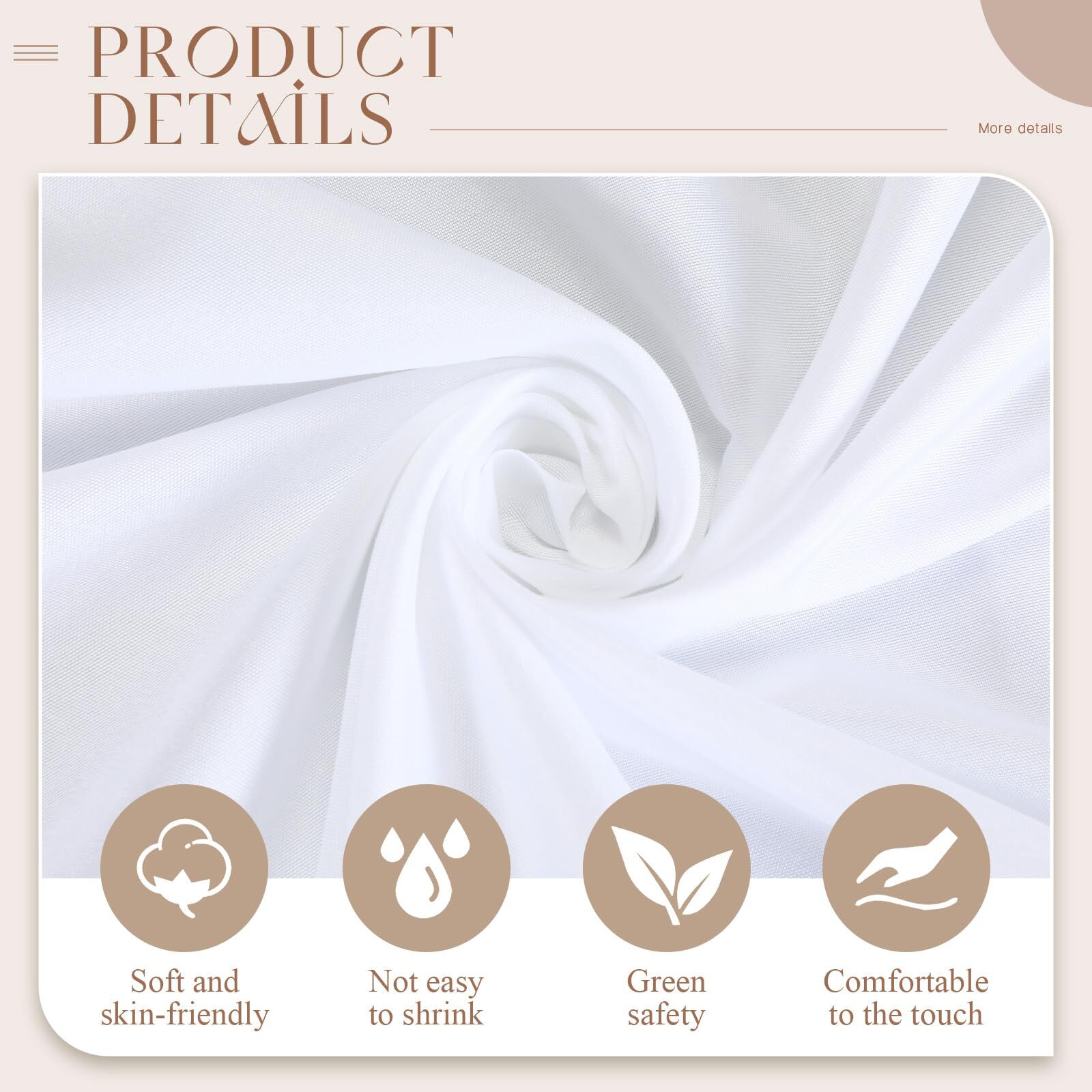 Hospital Bed Sheets Polyester Cotton Soft & Comfy 36″x80″x9.5″ White