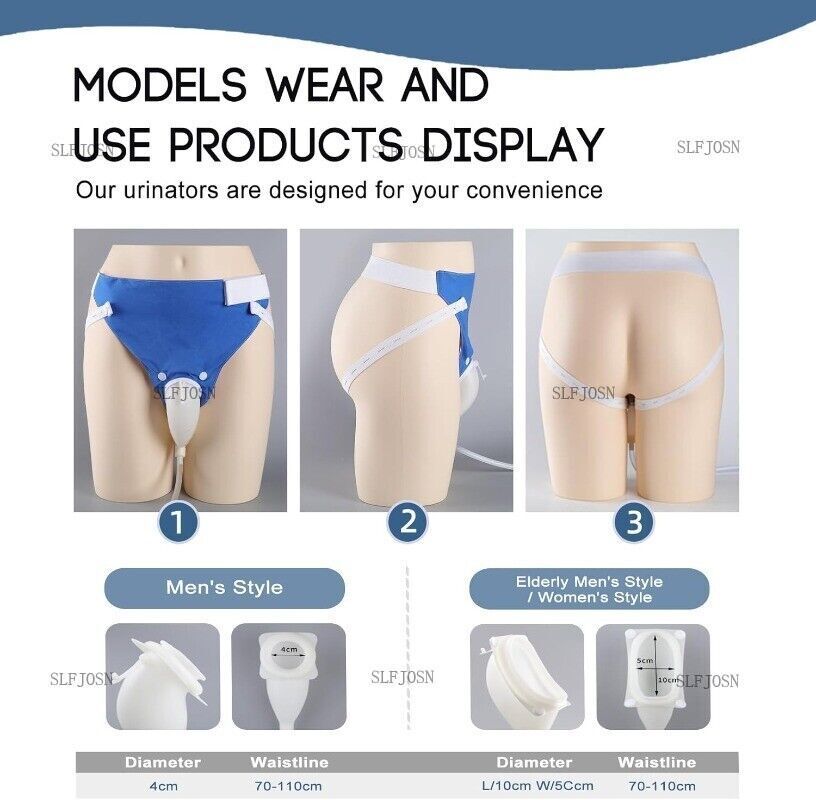 Silicone Wearable Urinal Bag Catheter Portable External Collector for women/ men