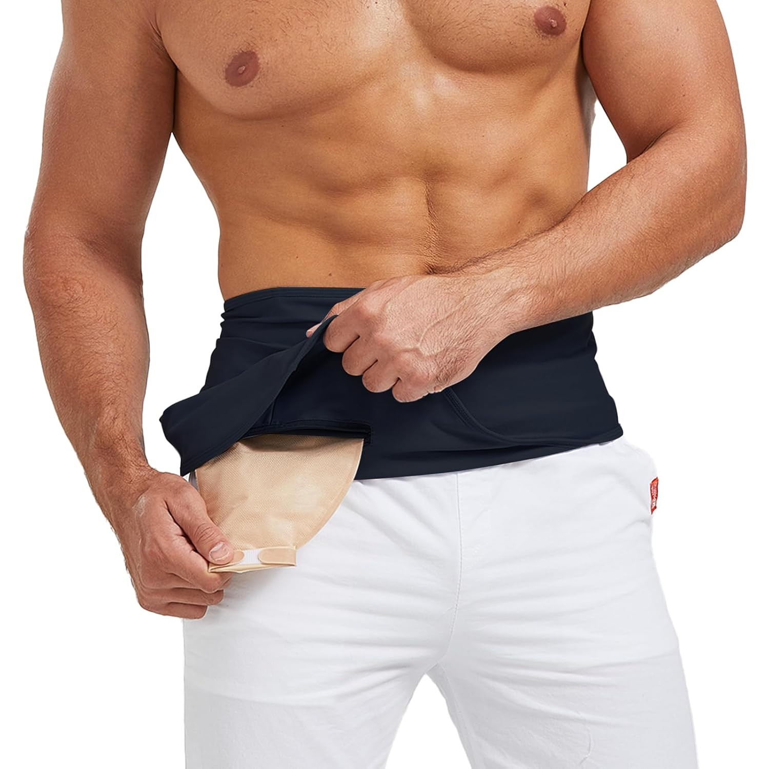 Ostomy Support Belt With Inner Pocket Ostomy Bag Cover For Sport Swimming Medium
