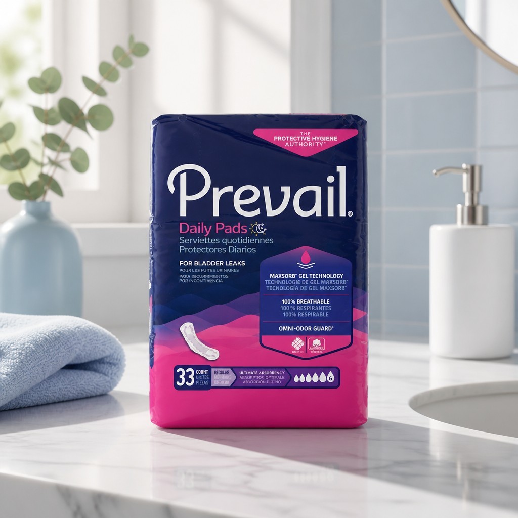 Prevail Ultimate Bladder Control Daily Pads – Pack of 33 – Discreet Shipping