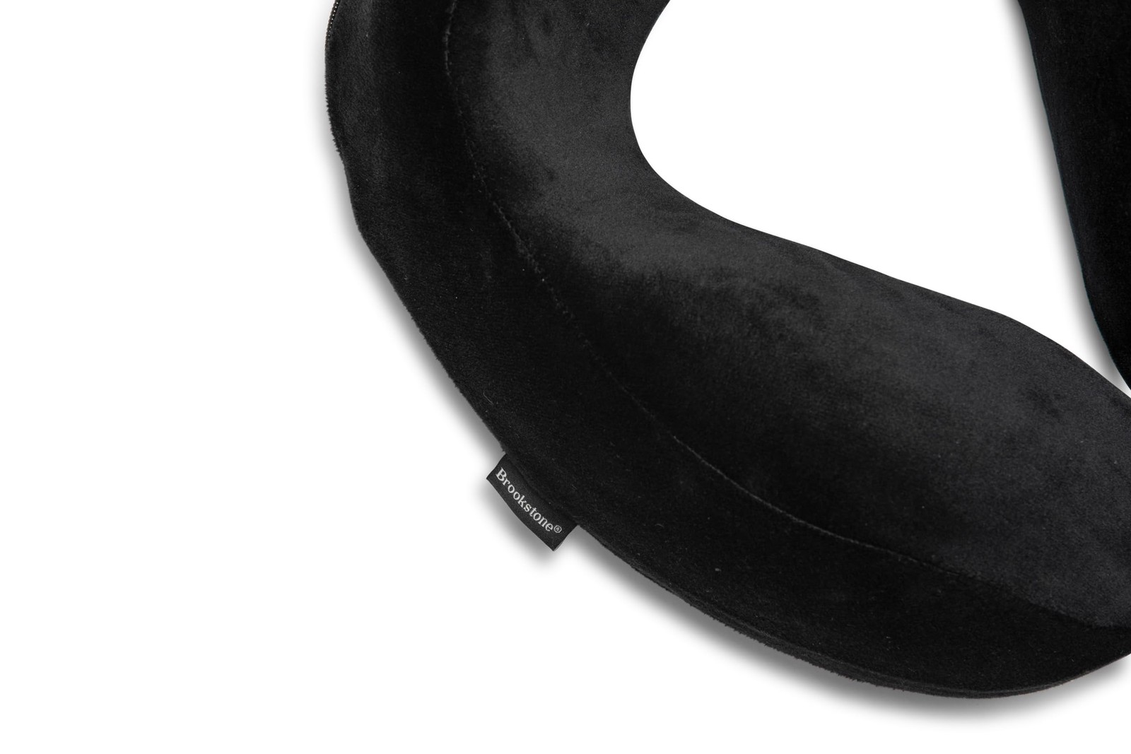 Brookstone Neck Travel Pillow – Lightweight Contoured Memory One Size, Black