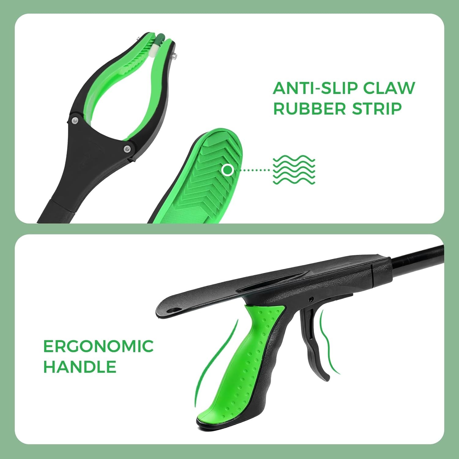 51″ Extra Long Grabber Reacher Tool, Foldable Pickup Tool, Extended Reaching Aid