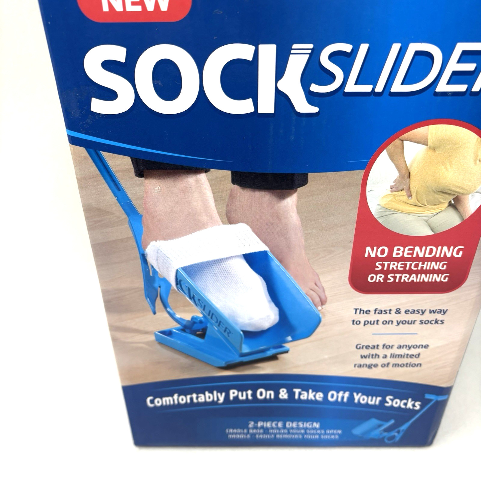 Sock Slider As Seen On TV 2 Piece Design New in Sealed Box