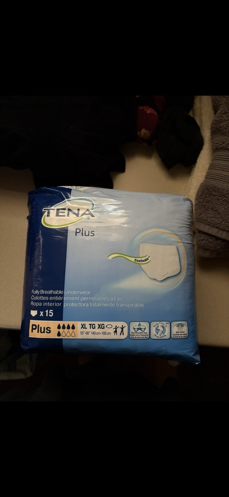 TENA Adult Plus Disposable Underwear 15 Ct And Boxes Of 4 Packs!
