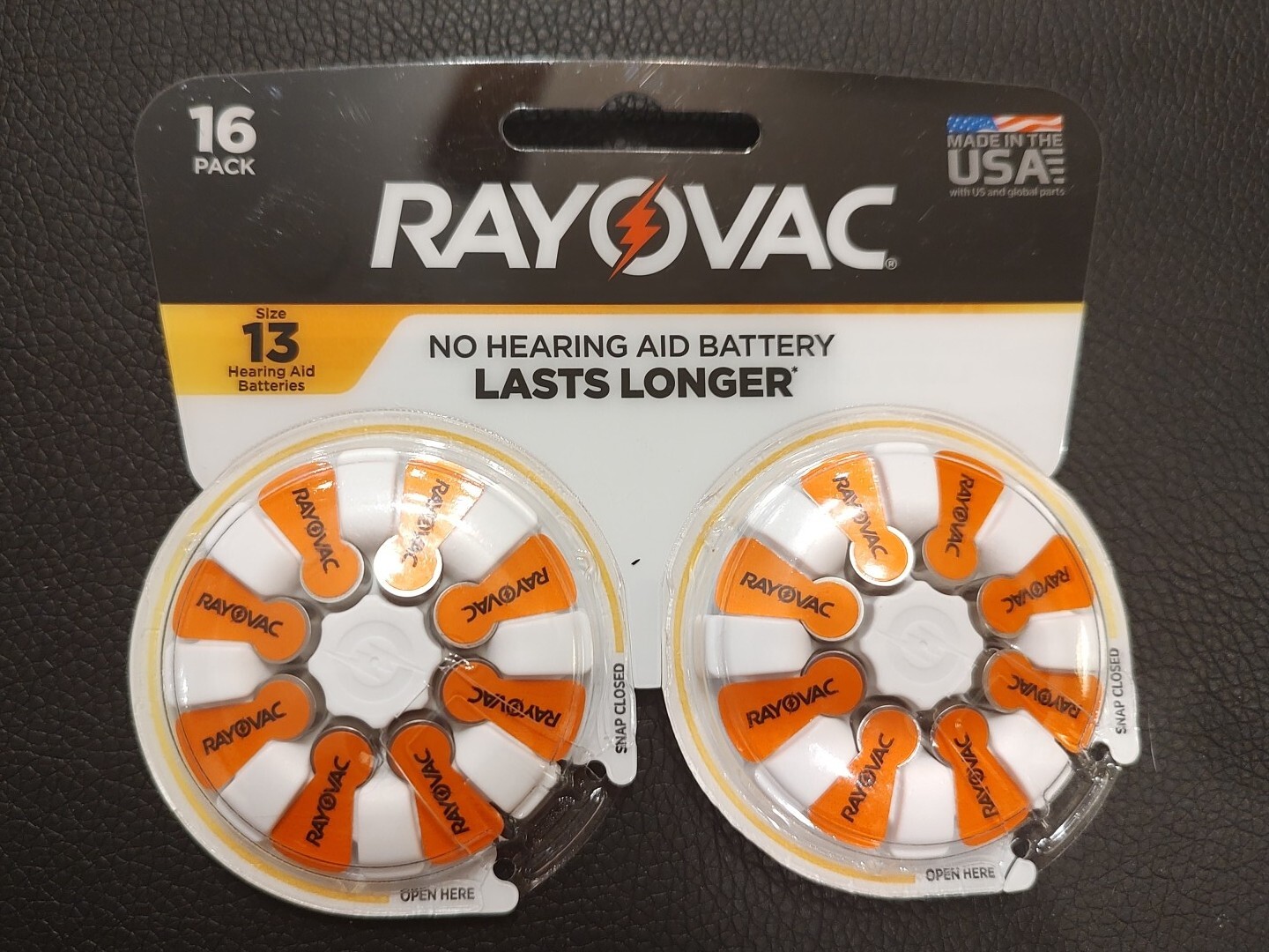 Rayovac 16 Pack No Hearing Aid Batteries Size 13 New In Package Exp 3/25