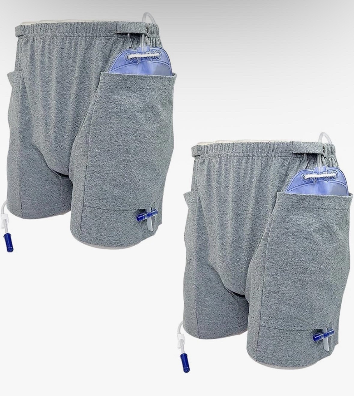 2-PACK Shorts for Nephrostomy Bag Catheter Leg Support Underwear for Drainage XL