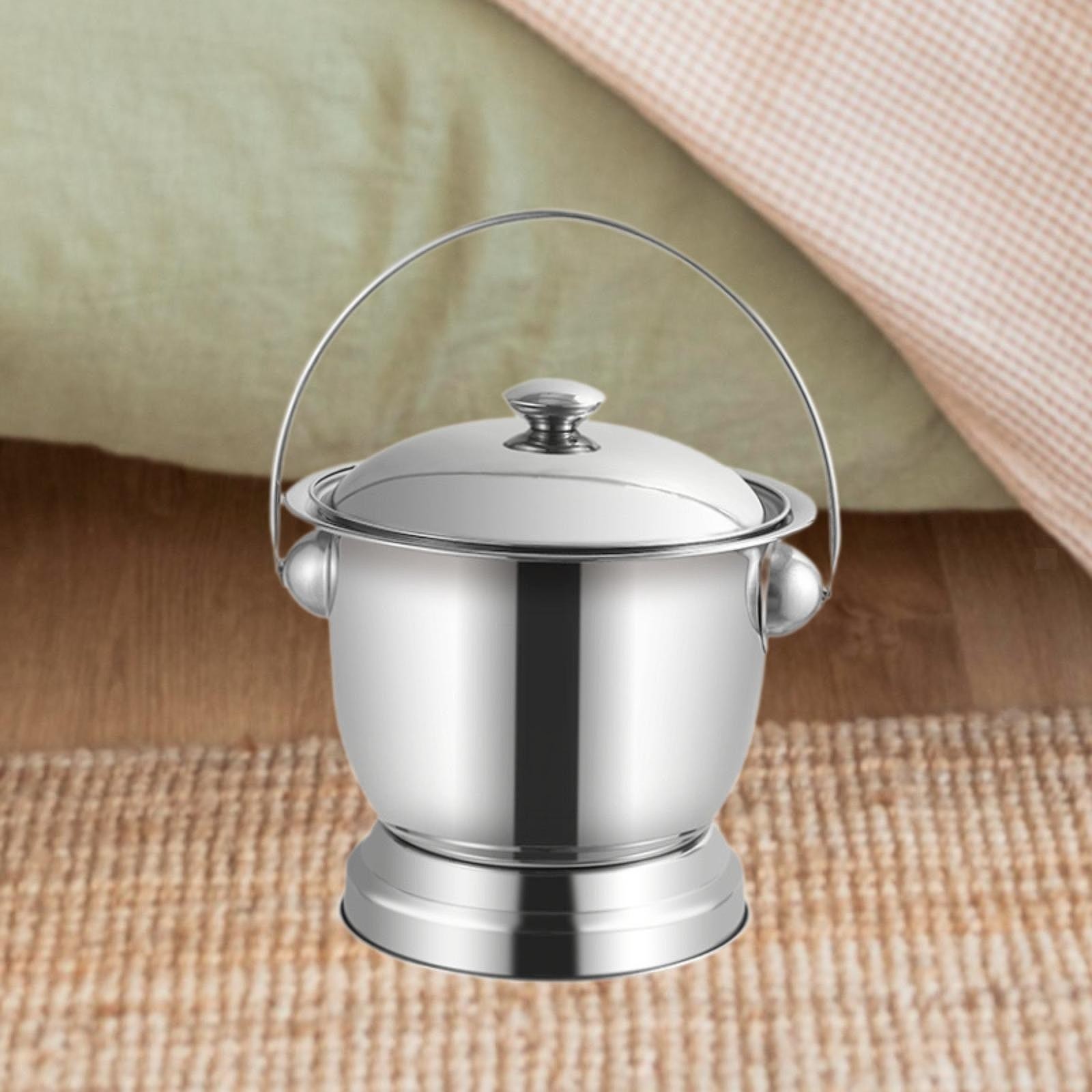 Chamber Pot Stainless Steel Spittoon Chamber Bucket