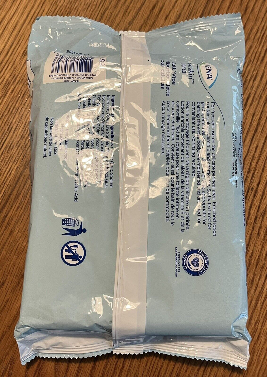 Tena Proskin Ultra Adult Wipes – 7.9 in x 12.5 in – 48 Count – Pack of 1