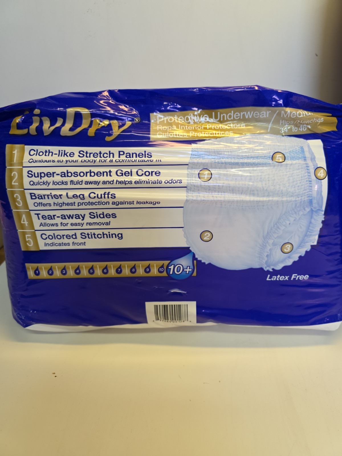 LivDry Ultimate MEDIUM Adult Underwear Diaper women & men 48 Count Incontinence!