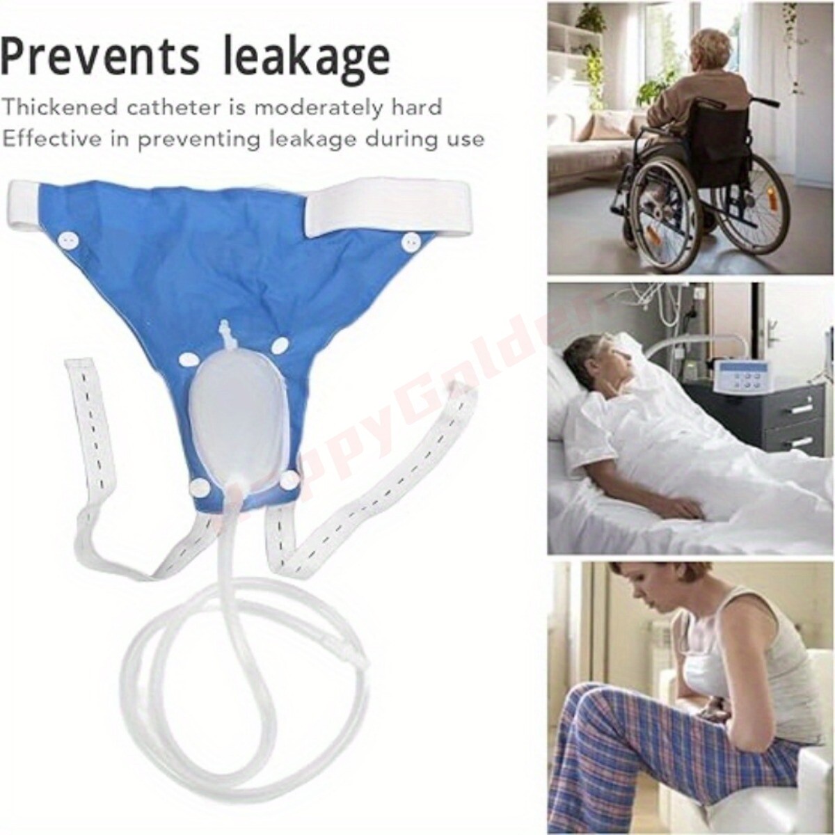Portable Male Urinal Wearable Anti-Leakage Collection System Dual-Capacity Bags