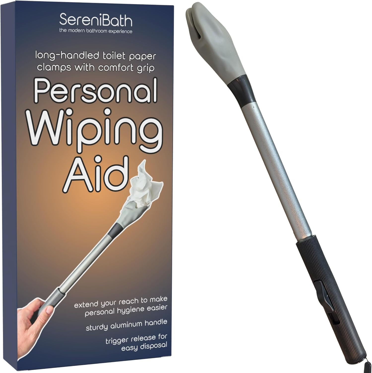 Bottom Wiping Aid to Grab Toilet Paper & Extend Reach – Bathroom Buddy for Wipin