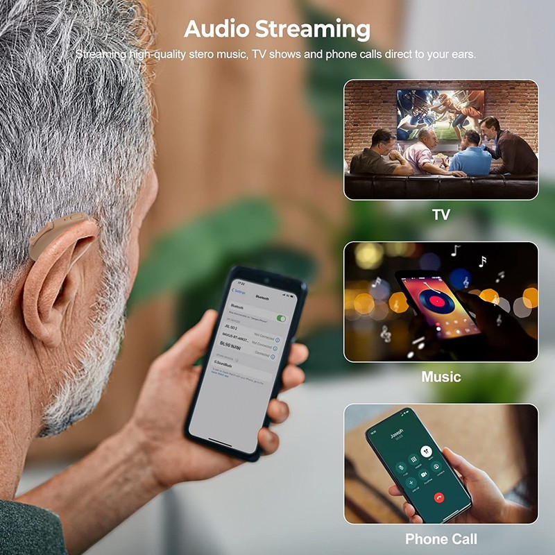 BTE High-Power Hearing Aids Rechargeable For Senoirs For Severe Hearing Loss OTC