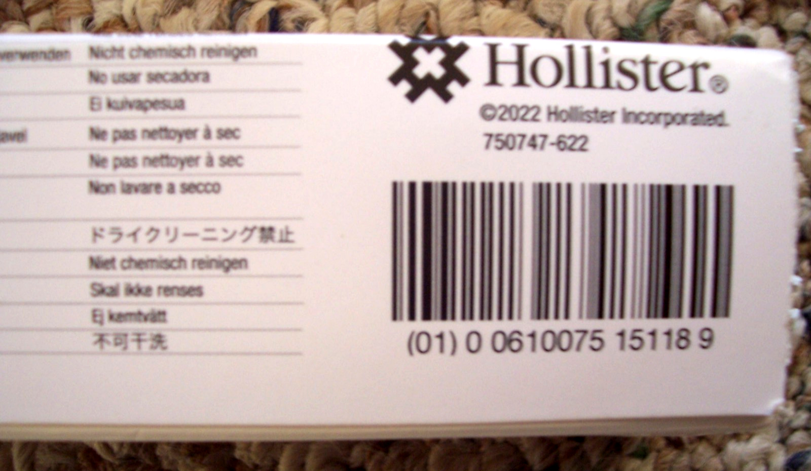 3 Packages of 2 Each Hollister Leg Bag Straps 58 cm Long #9343