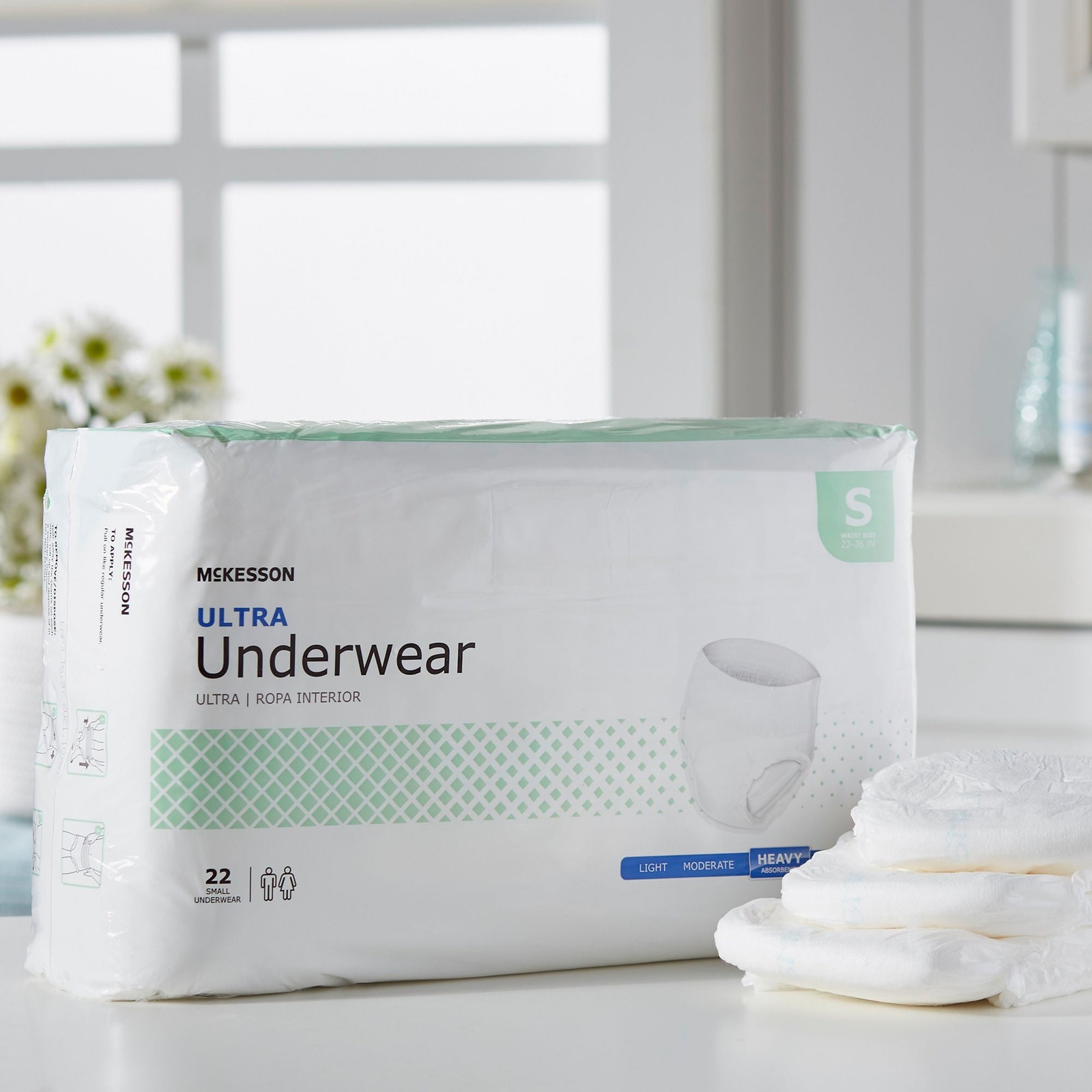 McKesson Adult Disposable Pull On Up Underwear Diapers S Heavy Absorbency 22 Ct