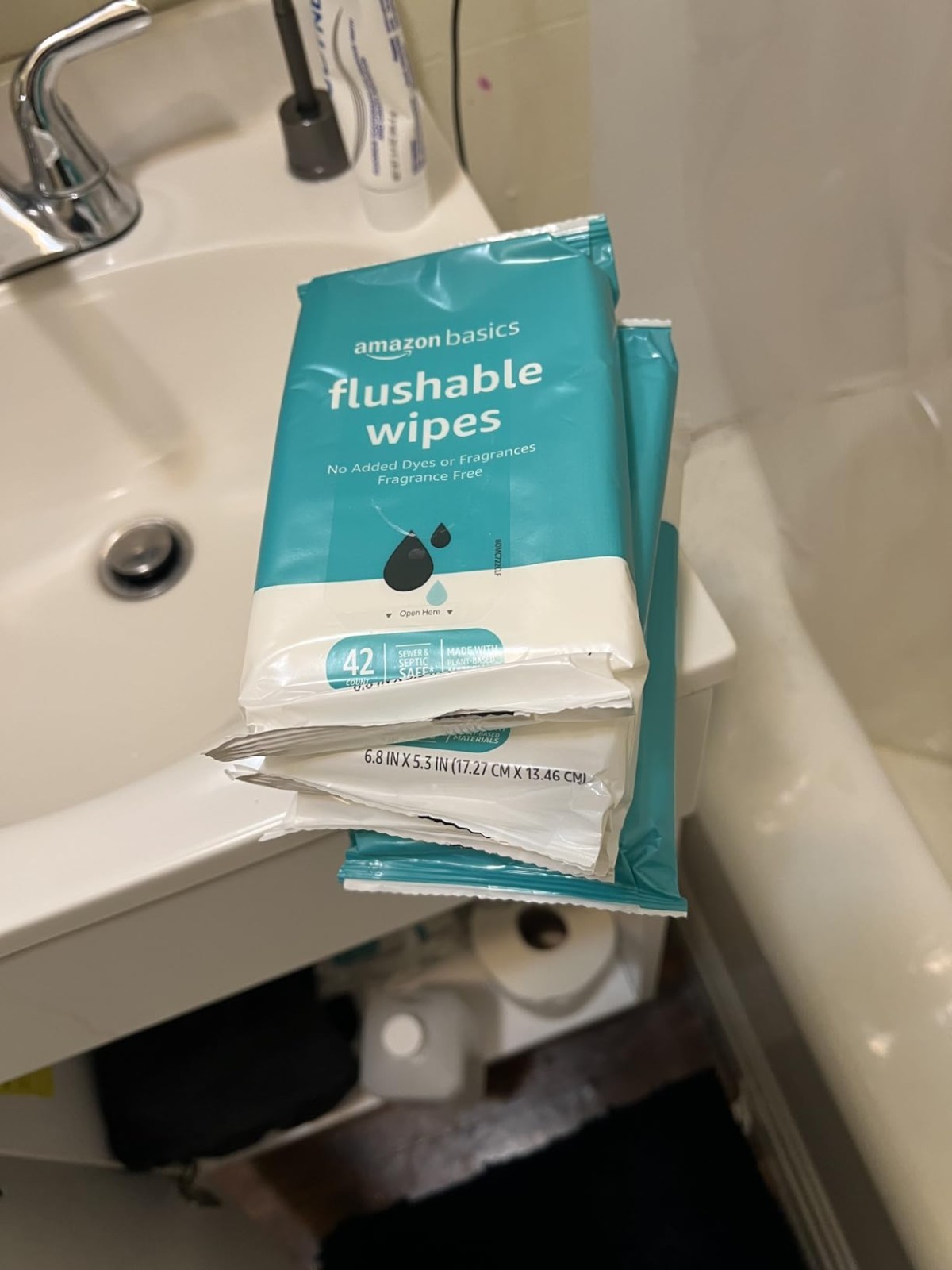 Eco-Friendly Flushable Wipes – 504 Count, Hypoallergenic and Fragrance Free