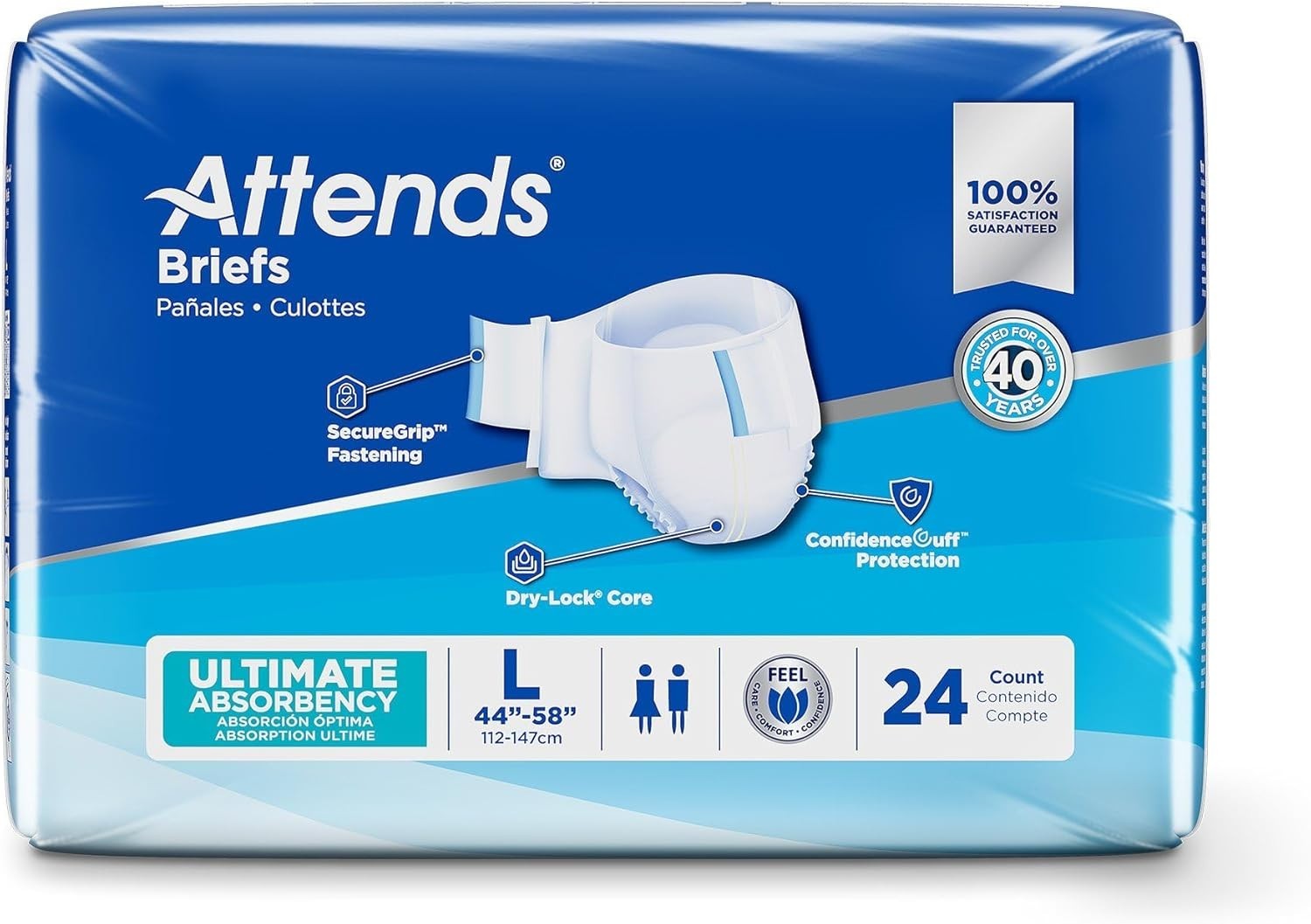 Attends Disposable Underwear Large Heavy 24 Ct
