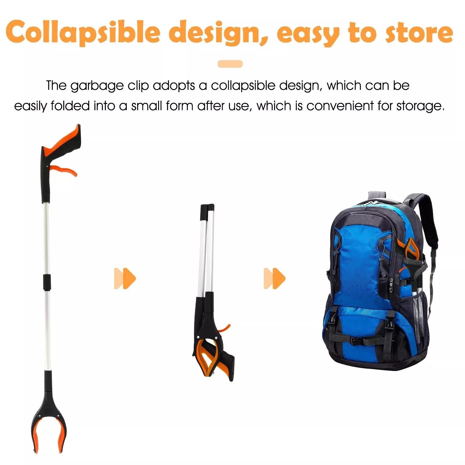 2PCS Heavy Grabber Tool Industrial Pick Up Stick Hand Grip Reach Trash Reacher