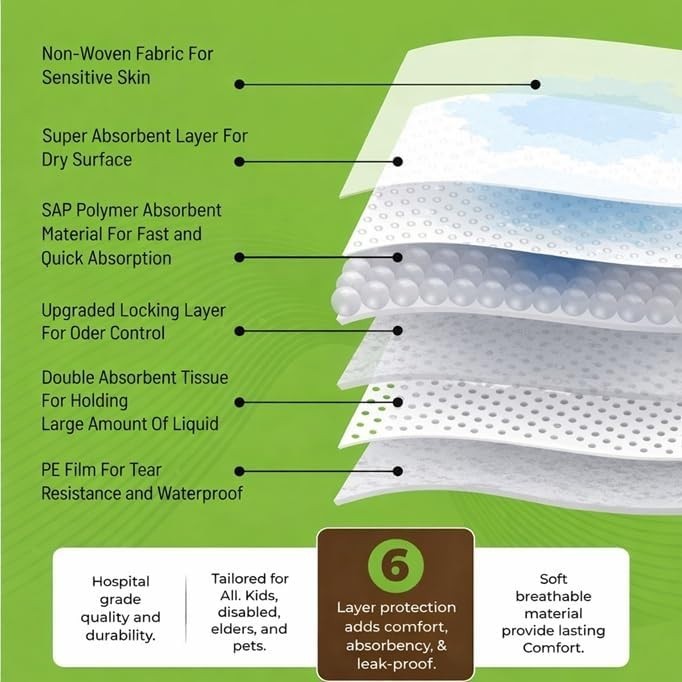 3XL Disposable Underpads 36″ x 36″ Heavy-Duty Absorbent Bed Pads for Adults, …