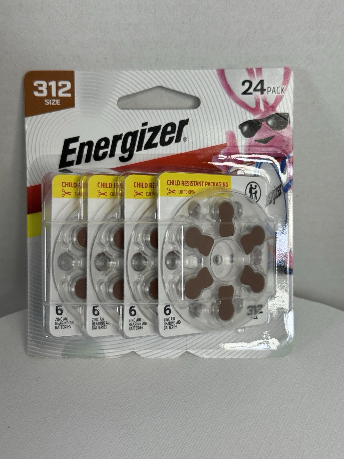 Energizer Hearing Aid Batteries 312 Lot Zinc Size 24 Pack-Kit 60 80 13 10